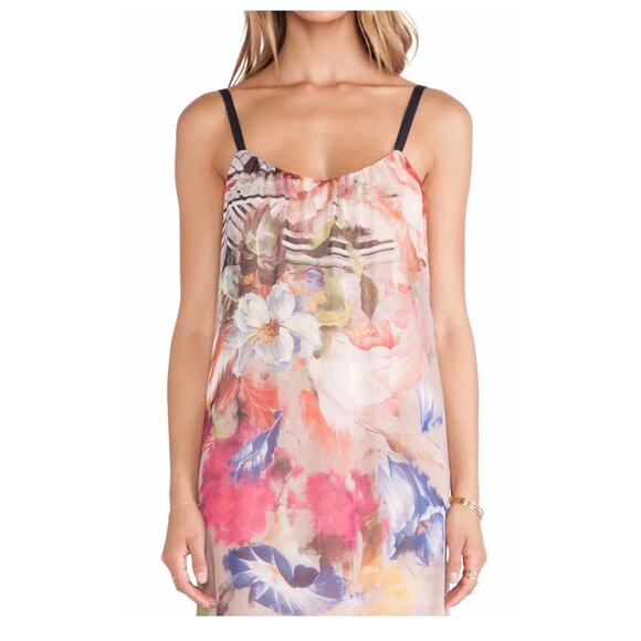 Twelfth Street by Cynthia Vincent Portrait Floral Silk Maxi Dress - Picture 9 of 15